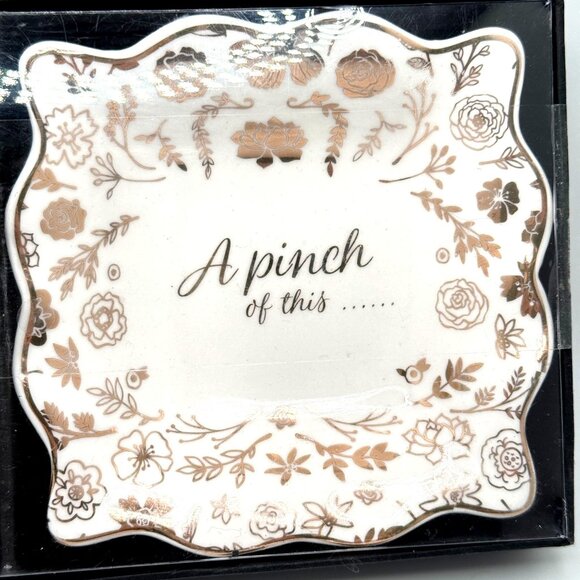 Anthropologie A Pinch Of This & A Dash Of That Trinket Dishes NIB Gift 3.5" - Picture 3 of 4